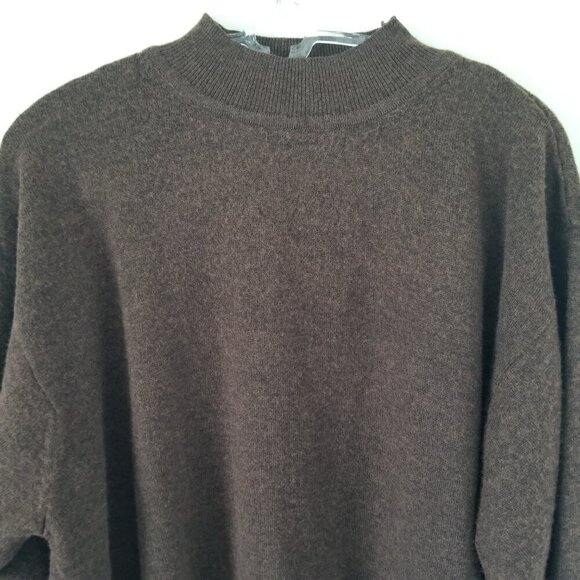 Geoffrey Beene Mens XL Merino Wool Blend Sweater Italian Preppy Minimalist - Picture 2 of 9